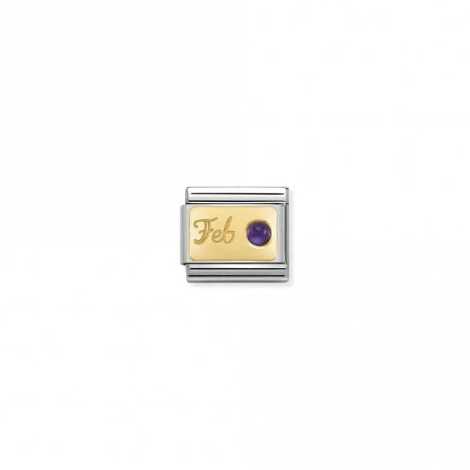 Classic Gold February Amethyst Birthday & Birthstone Charms