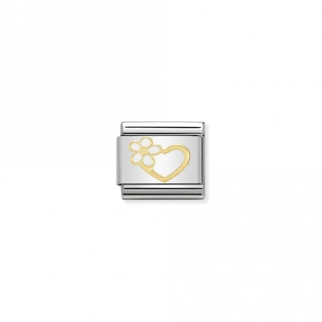 Classic Gold Heart with Flower Love & Hearts Charms