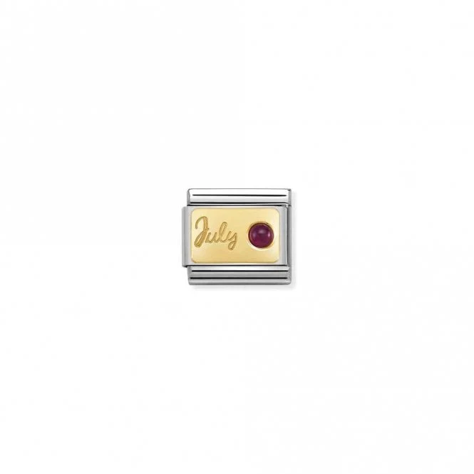Classic Gold July Ruby Birthday & Birthstone Charms