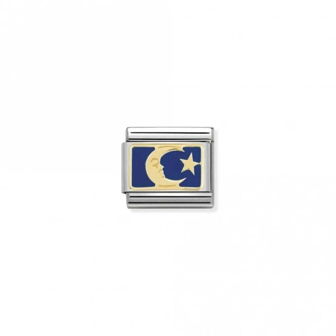 Classic Gold Moon Blue Plate Fairytale & Fantasy Charms