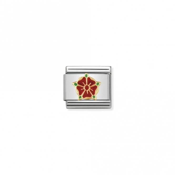 Classic Gold Red Rose Of Lancashire Travel Charms