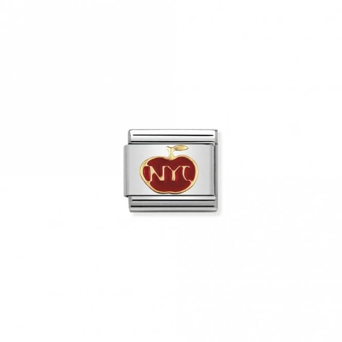 Classic Gold Red The Big Apple NYC Travel Charms