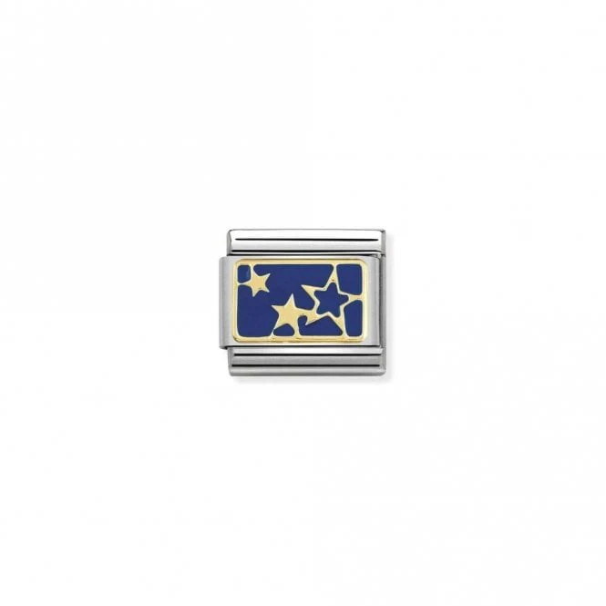 Classic Gold Stars Blue Plate Fairytale & Fantasy Charms