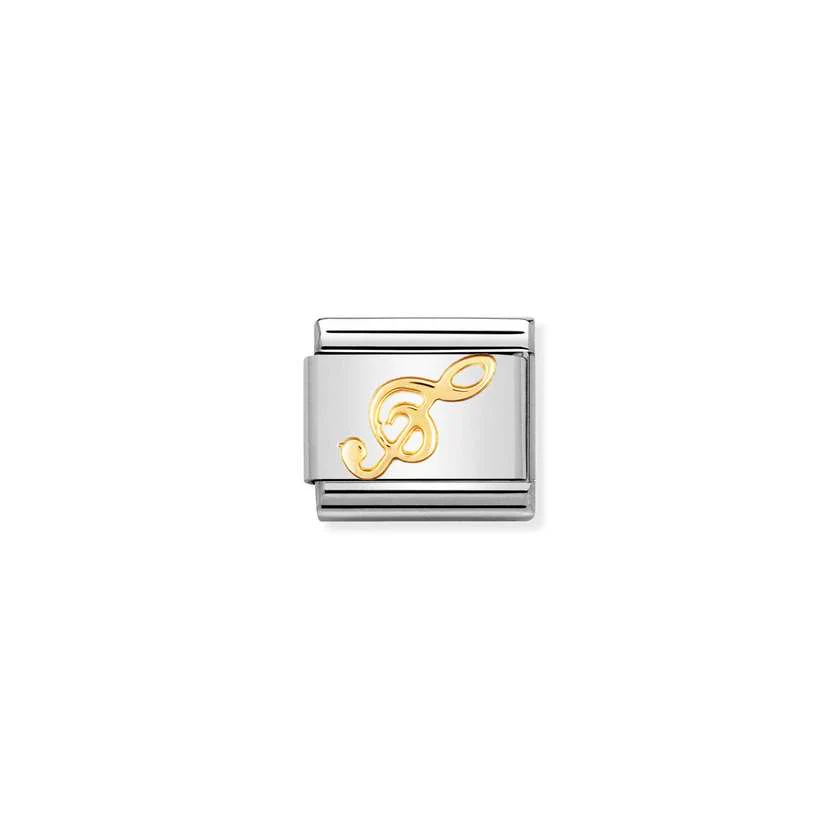Classic Gold Treble Clef Music Charms