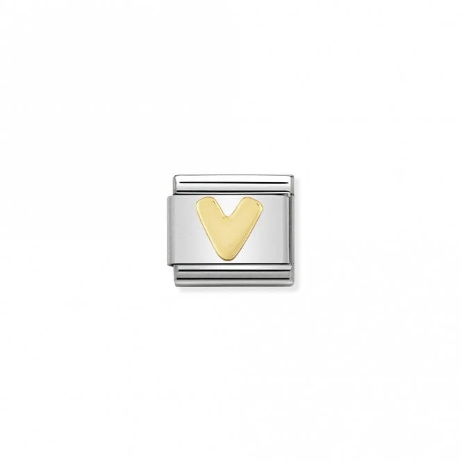 Classic Gold V Letter Charms