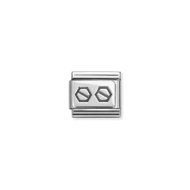 Classic Oxidised Silver 2 Hex Screws Fashion & Fun Charms
