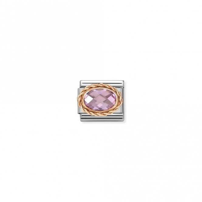 Classic Rose Gold and Facetted Pink Sparkly & Stones Charms