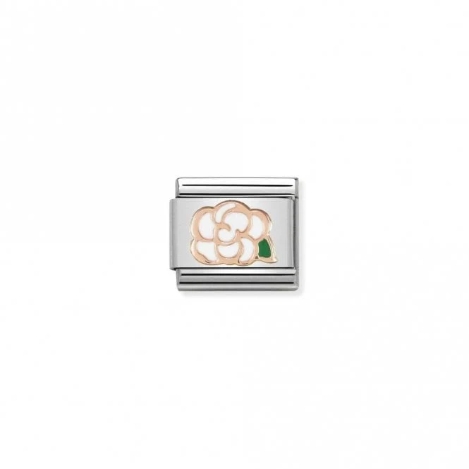 Classic Rose Gold Camellia Flowers & Nature Charms