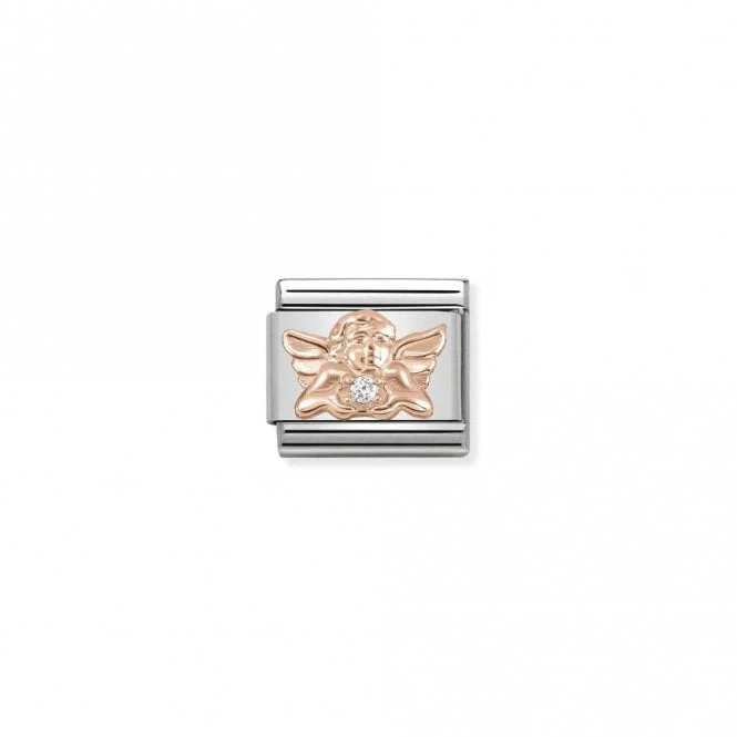 Classic Rose Gold CZ Angel Of Family Fairytale & Fantasy Charms