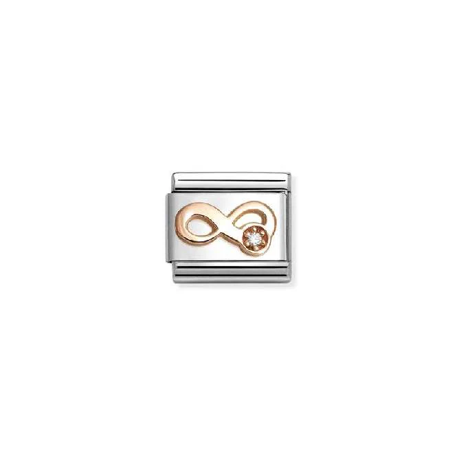 Classic Rose Gold CZ Infinity White Fairytale & Fantasy Charms