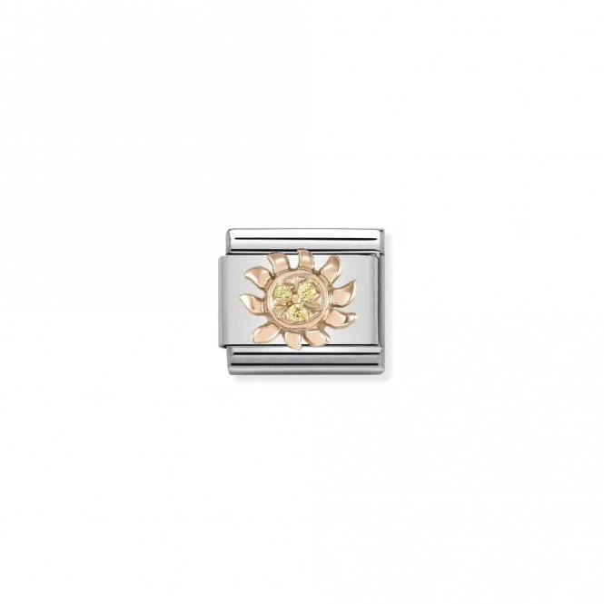 Classic Rose Gold CZ Sun Fairytale & Fantasy Charms