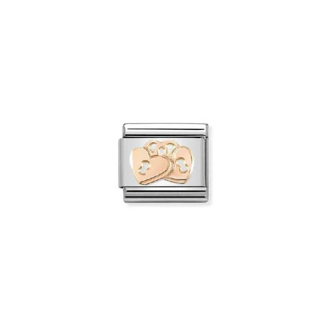 Classic Rose Gold Padlocks Heart Love & Hearts Charms
