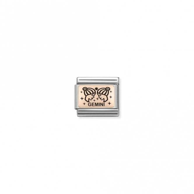 Classic Rose Gold Star-Sign Gemini Zodiac Charms