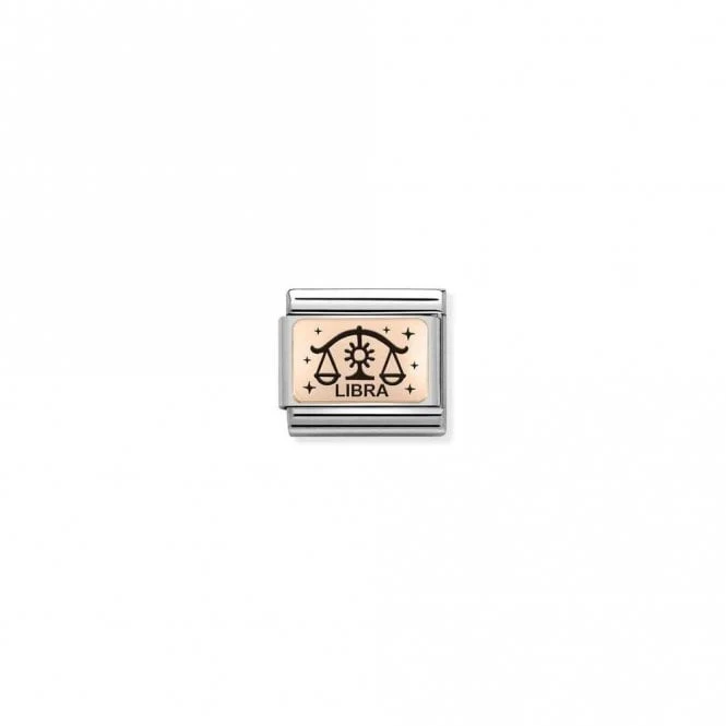Classic Rose Gold Star-Sign Libra Zodiac Charms