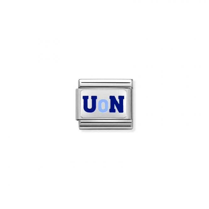 Classic Silver and Enamel Blue University Graduation Charms