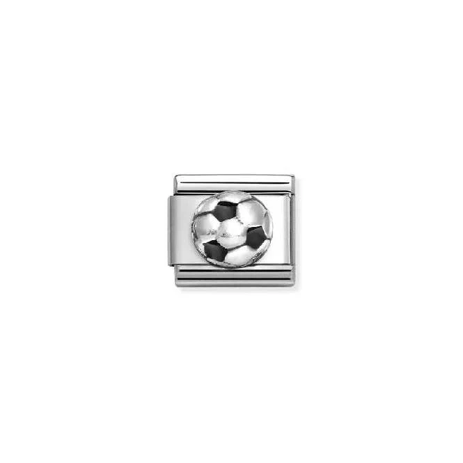 Classic Silver and Enamel Football Sports & Hobbies Charms