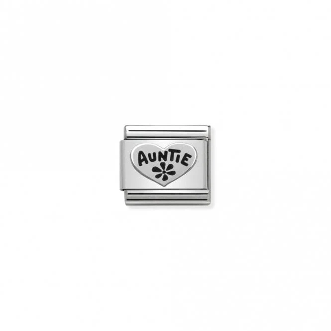Classic Silver Auntie Heart Friends & Family Charms