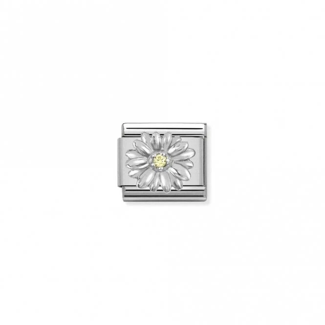 Classic Silver CZ Daisy Flowers & Nature Charms