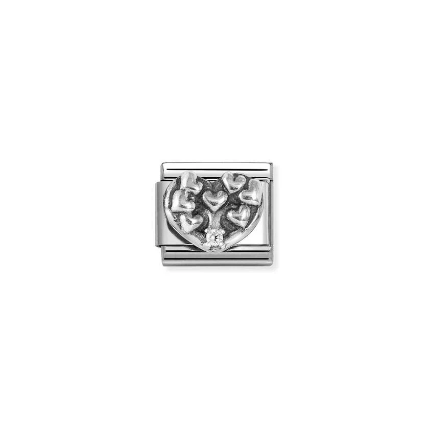 Classic Silver & CZ Tree of Life with Heart Flowers & Nature Charms
