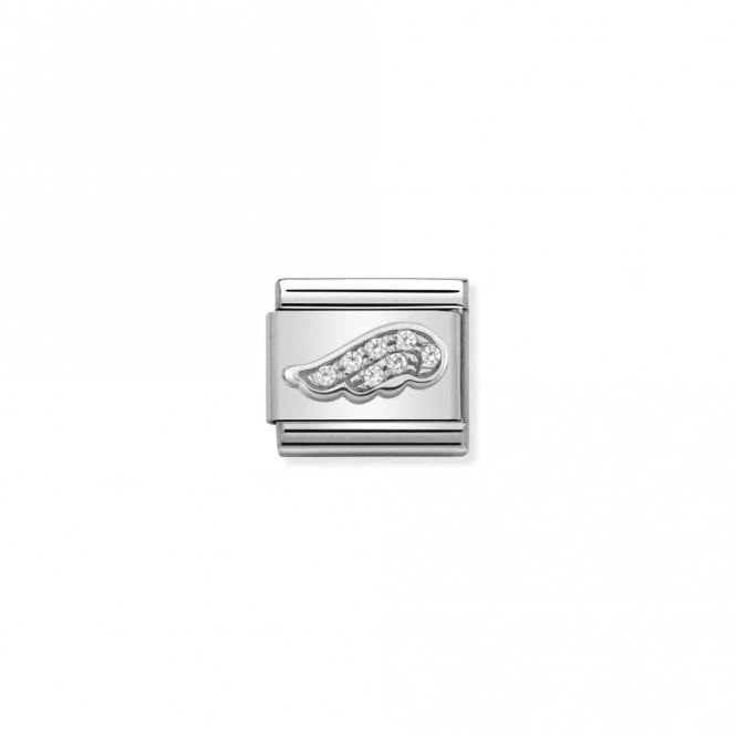 Classic Silver CZ White Wing Fairytale & Fantasy Charms