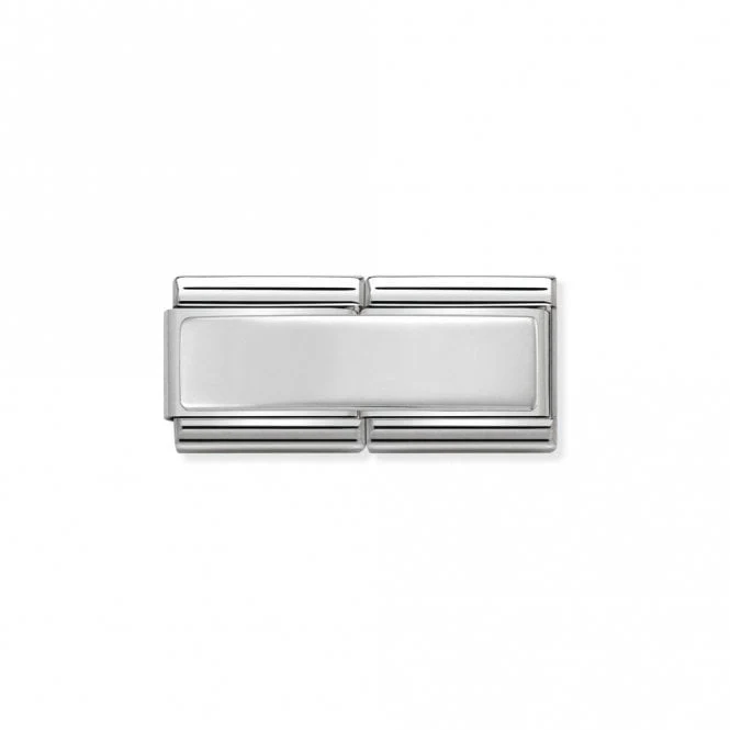 Classic Silver Engravable Double Plate Charms