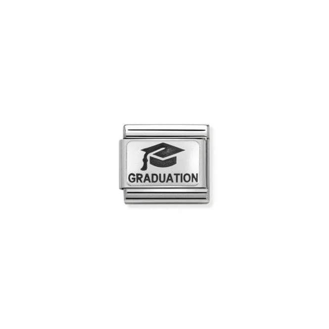 Classic Silver Graduation with Hat Graduation Charms