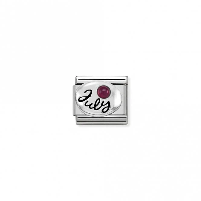 Classic Silver July Ruby Birthday & Birthstones Charms
