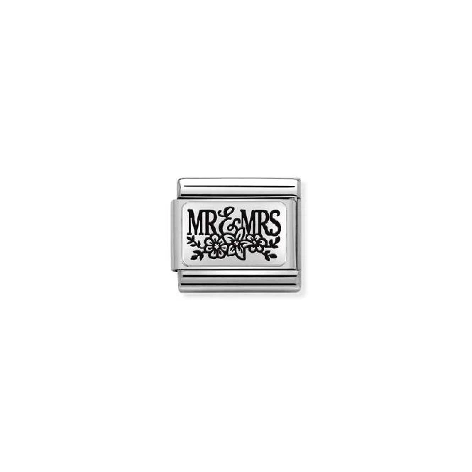 Classic Silver Mr & Mrs Flowers & Nature Charms