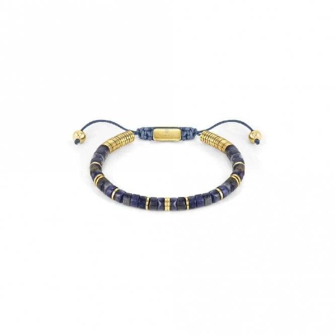 Instinct Style Gold Steel & Sodalite Bracelet