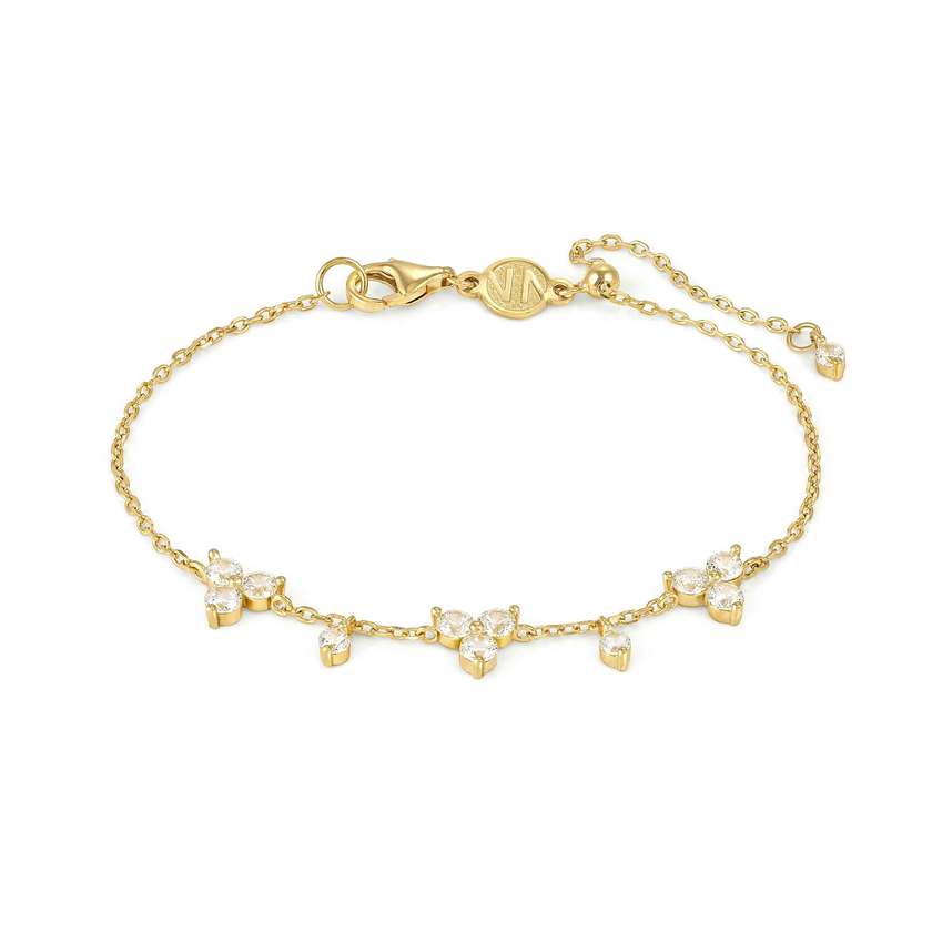 Life Bouquet 18kt Gold Bracelet with CZ