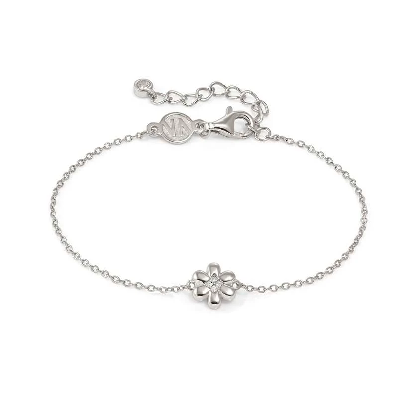 Petit Sparkle Silver Flower Bracelet with CZ
