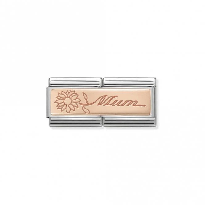 Rose Gold Double Mum with Flower Friends & Family Charms