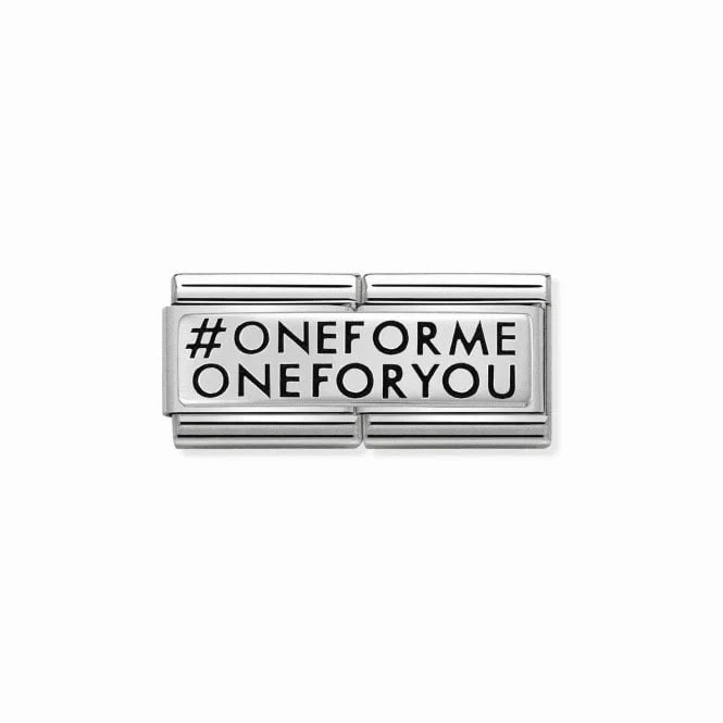 Silver and Enamel Double #ONEFORMEONEFORYOU Friends & Family Charms