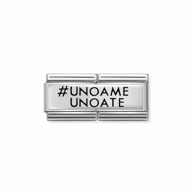 Silver and Enamel Double #UNOAMEUNOATE Friends & Family Charms