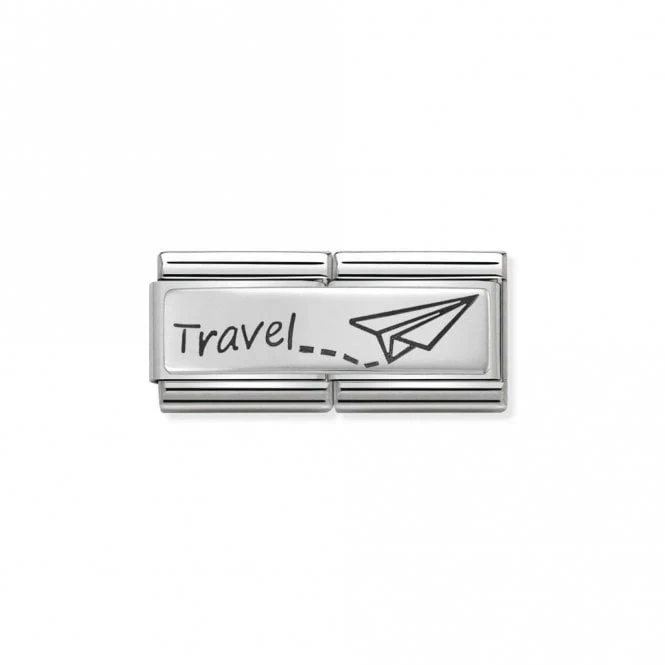 Silver Double Travel Paper Plane Travel Charms