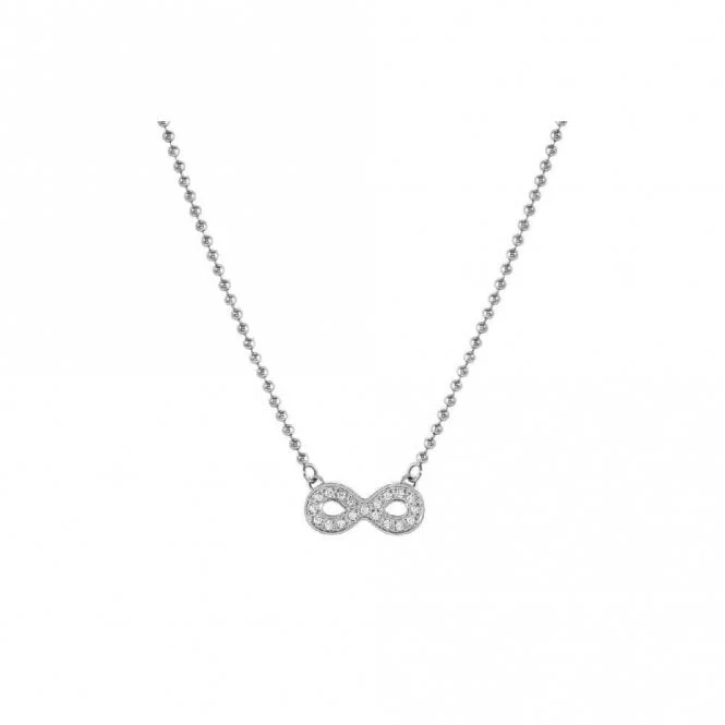 Soffio D'amore Infinite Necklace in Silver with CZ