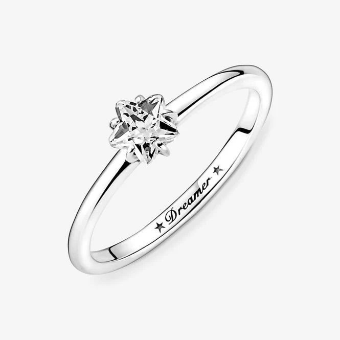 Celestial Sparkling Star Solitaire Ring, Size 56 - Image 2