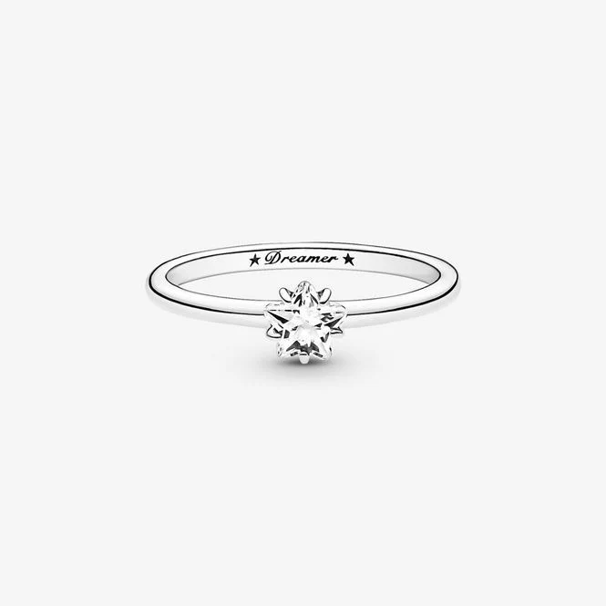Celestial Sparkling Star Solitaire Ring, Size 56 - Image 4
