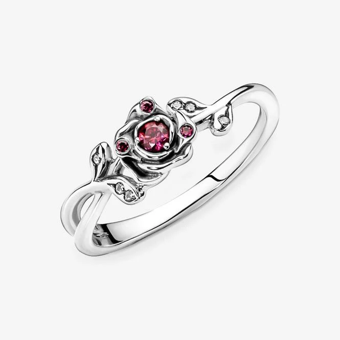 Disney Beauty and the Beast Rose Ring, Size 48 - Image 4