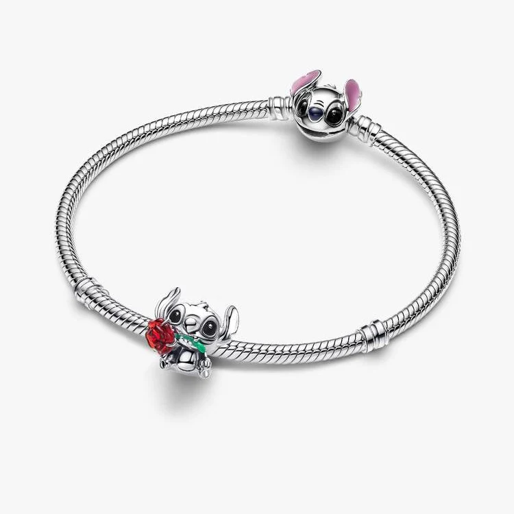Disney Stitch Rose Murano Glass Charms - Image 2