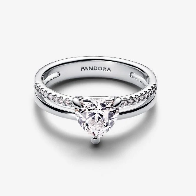 Double Band Heart Ring, Size 48 - Image 2
