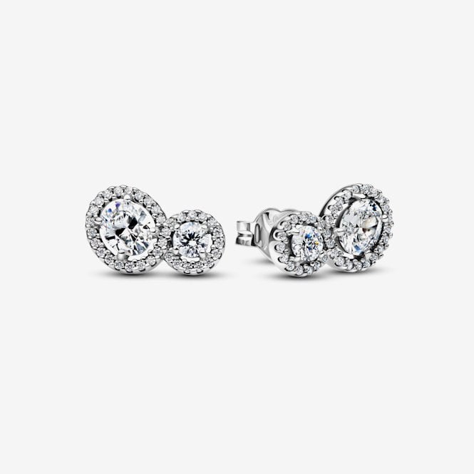 Embracing Halo Stud Earrings