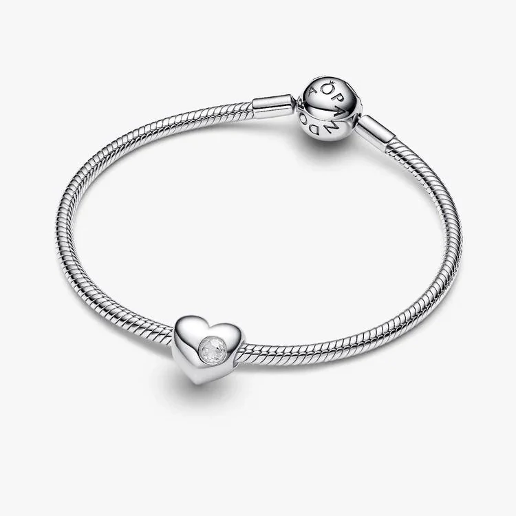 Engravable April Birthstone Heart Charms - Image 2
