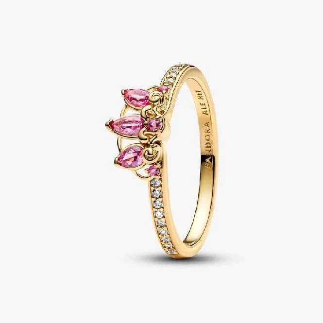 Gold Disney Princess Rapunzel Tiara Ring, Size 60