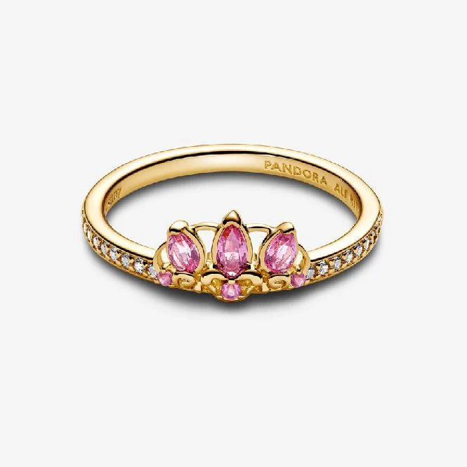Gold Disney Princess Rapunzel Tiara Ring, Size 54 - Image 3