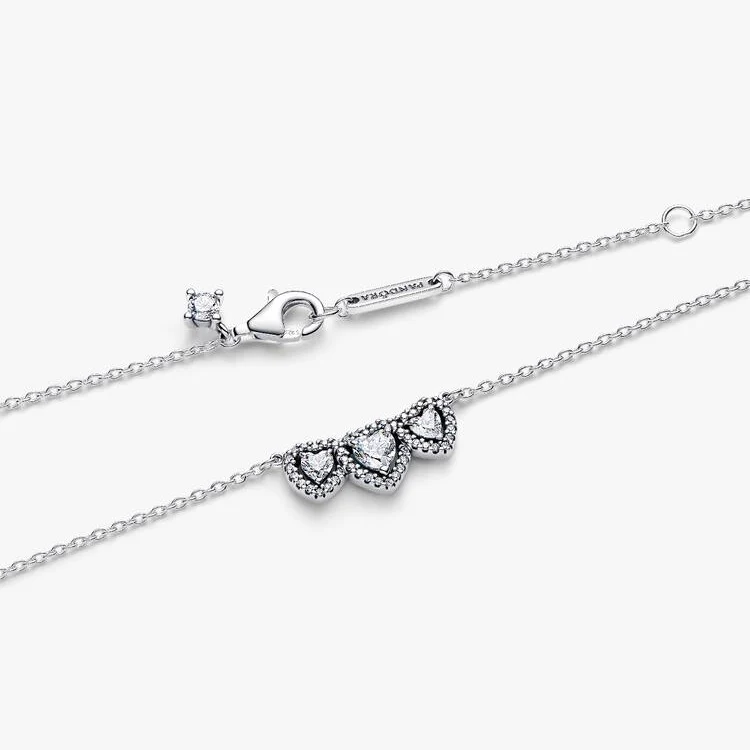 Halo Heart Trilogy Collier Necklace, 45cm - Image 2