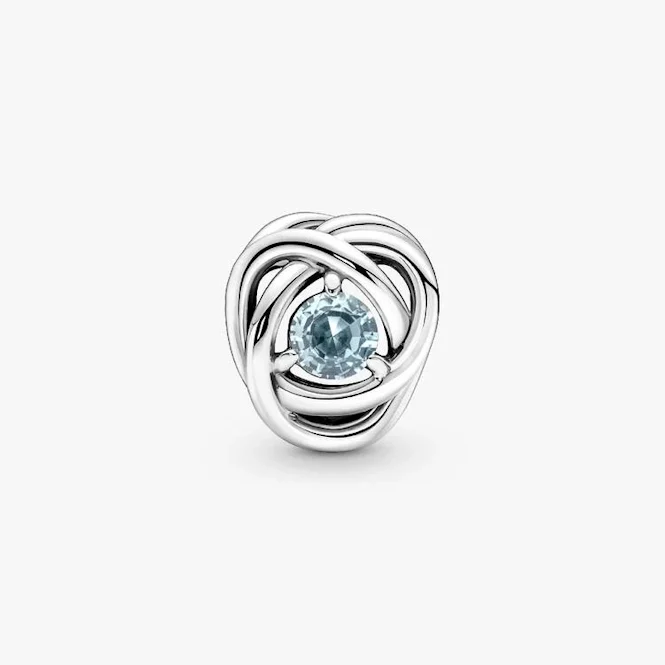 March Birthstone Eternity Circle Charms - Image 3