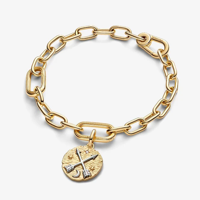 ME Gold Crossing Arrows Medallion Charms - Image 2