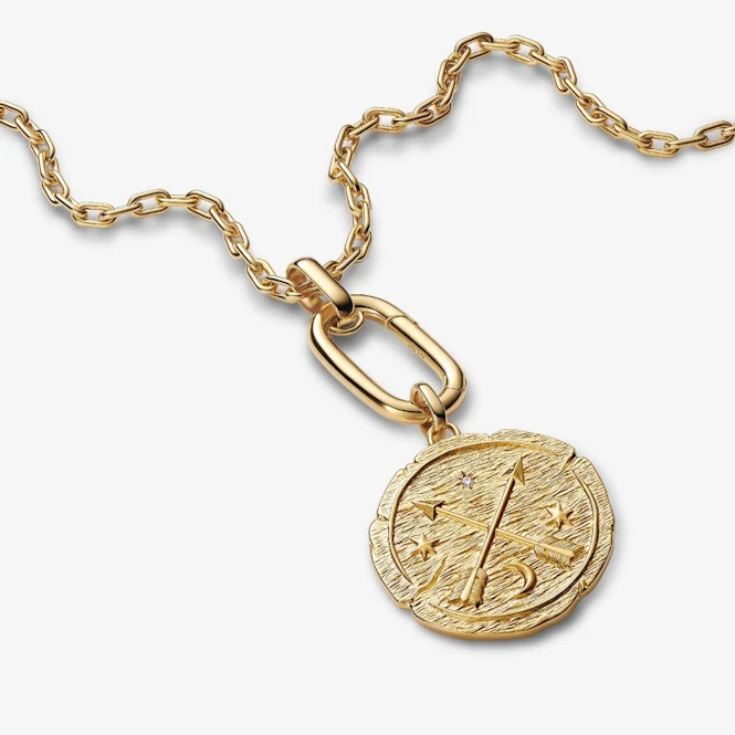 ME Gold Crossing Arrows Oversized Medallion Charms - Image 2