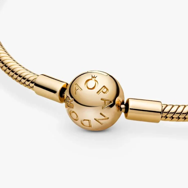 Moments Gold Snake Chain Bracelet, 17cm - Image 3